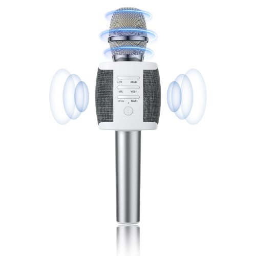High-Performance Karaoke Microphone [New for 2025, Multi-Function Wireless Microphone] Bluetooth 4.1 with Built-in Speaker, Recording Microphone, Nois
