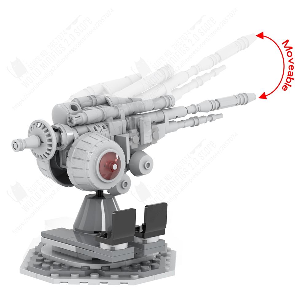 MOOXI Classic Military Space Wars Movie Weapons Gun Cannon Model MOC Bricks DIY Assembled Building Blocks Compatible Figures Toy