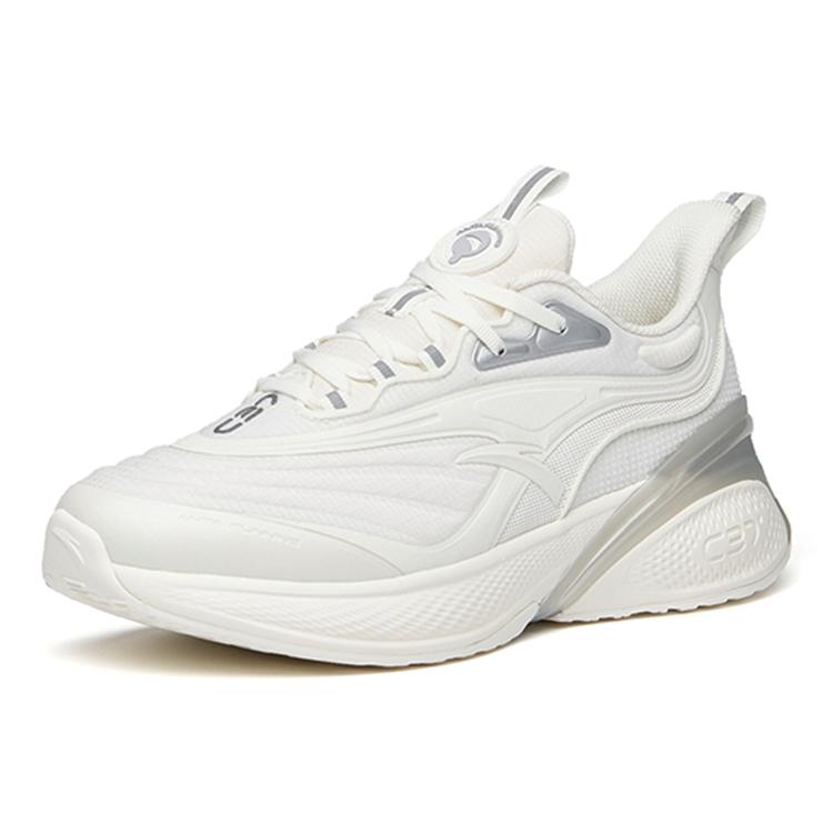 New Anta C37 2.0 Cushioned Slip Resistant Abrasion Resistant Low Top Running Shoes Men's White Silver 122215538R-1
