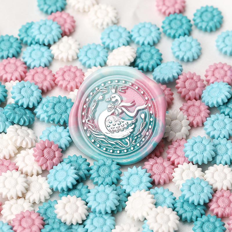 Huidisi Pearlescent Sunflower Mixed Color Sealing Wax Granules for Stamps