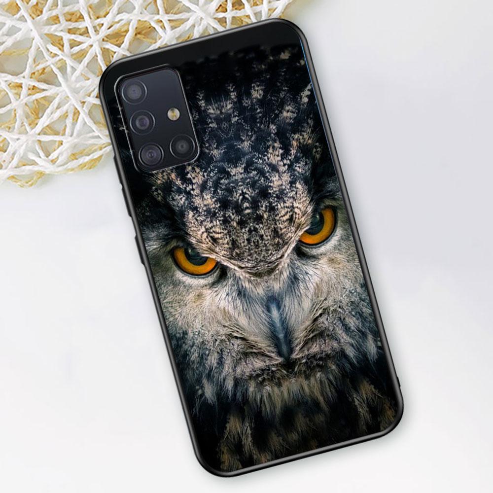 Owl Catcher Case for Samsung Galaxy A53 5G A12 A13 A52 A02s A22 A51 A54 A11 A13 A32 A52s A72 A01 A03s Silicone Phone Cover