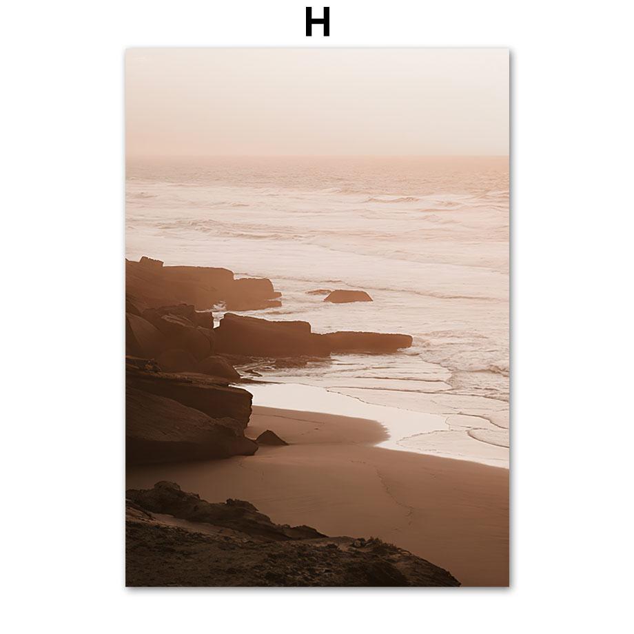 Dried Leaf Allium Flowers Birds Grass Sunset Suitcases Wall Art Print Canvas Painting Nordic Poster Decor Pictures Living Room