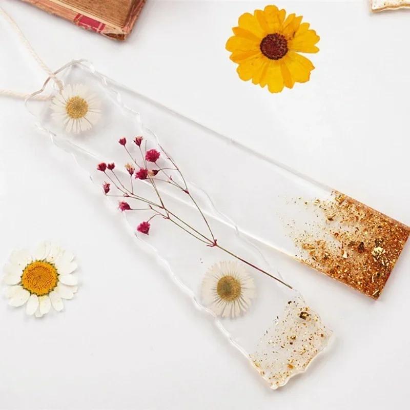 DIY Resin Crystal Epoxy Bookmark Tag Wave Rectangle Bookmark Mirror Silicone Mold for UV Epoxy Casting Mold