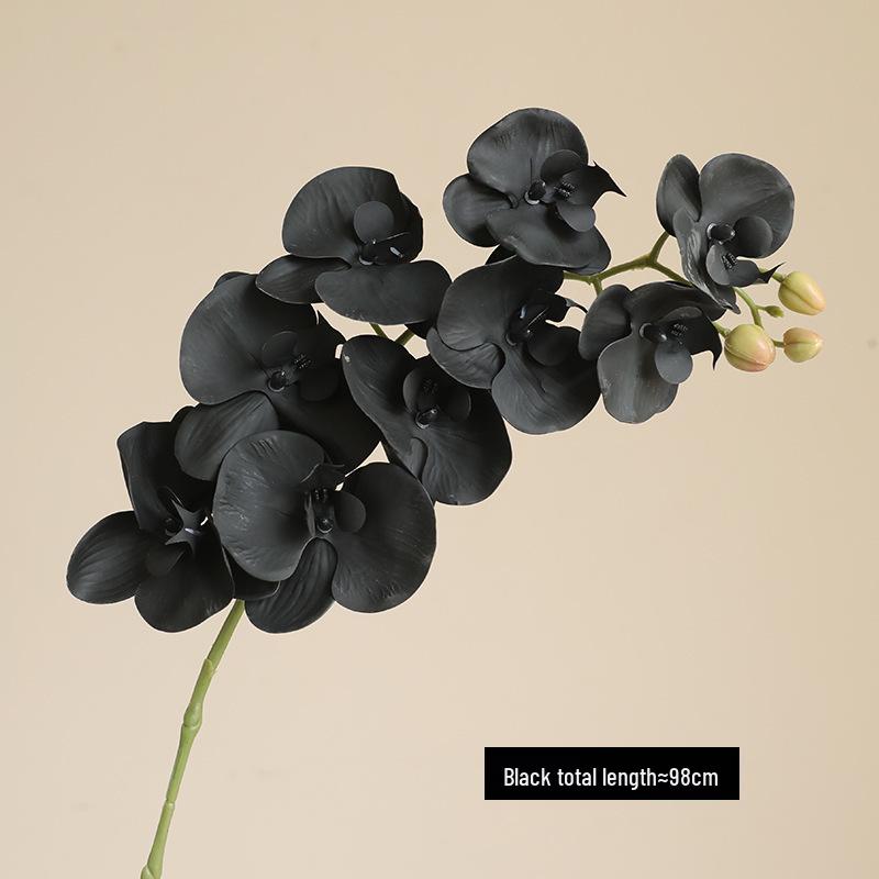 Große 9-Kopf Phalaenopsis Orchidee Künstliche Blume für Hotel- oder Wohnzimmerdekoration