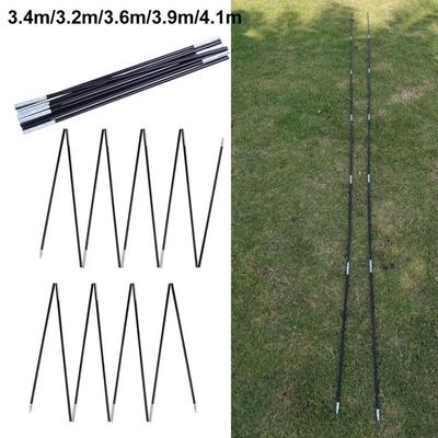 2Pcs Adjustable Camping Tent Poles Black Fiber Glass Pole Tent Pole Replacement Kit  Tent Repair