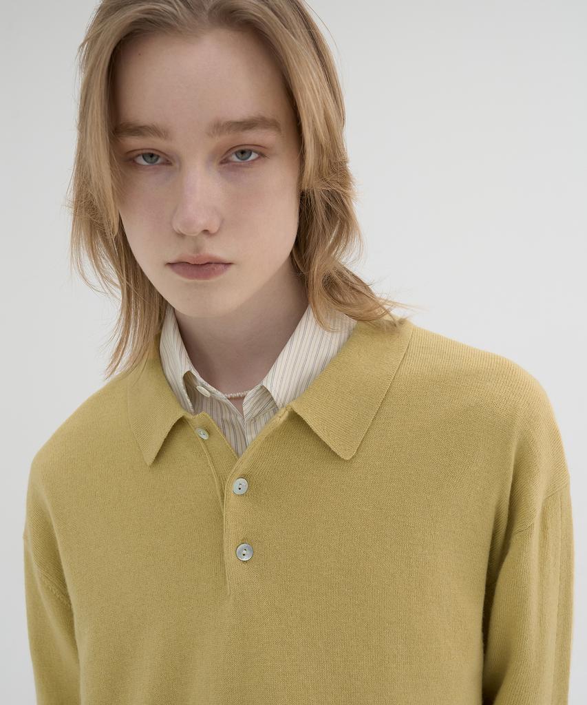 KNOUUN Essential Collar Knit (Mustard)