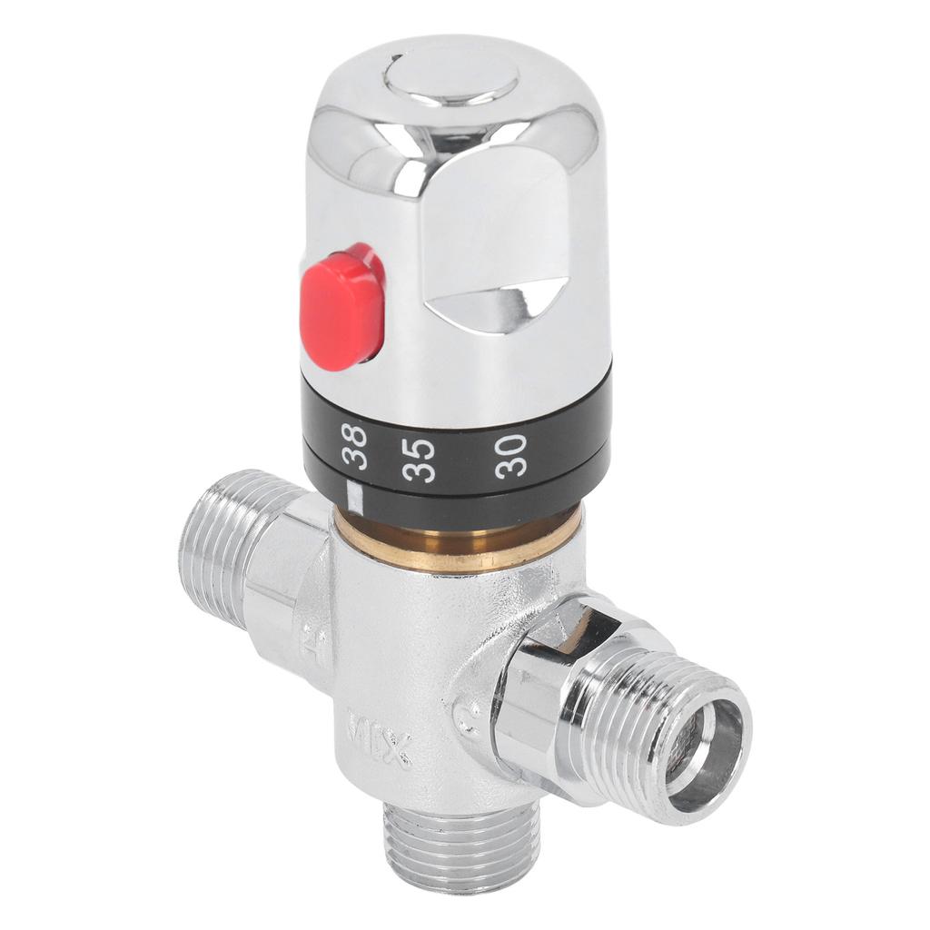 Thermostatisches Mischventil G12 Zoll DN15 Außengewinde Messing Heißes Kaltes Wasser Mischventil Temperatur
