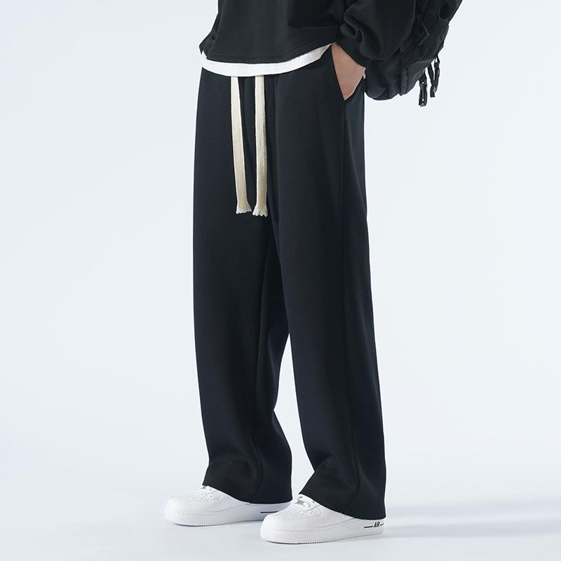 

Men s Fleece-Lined Wide-Leg Casual Sweatpants for Autumn and Winter L