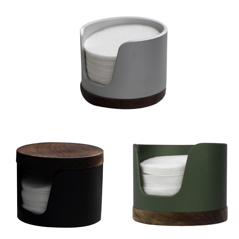 Coffee Filter Storage Box Coffee Filter Paper Dispenser Coffee Filter Paper Holder Coffee Filter Paper Stand for Filters nero