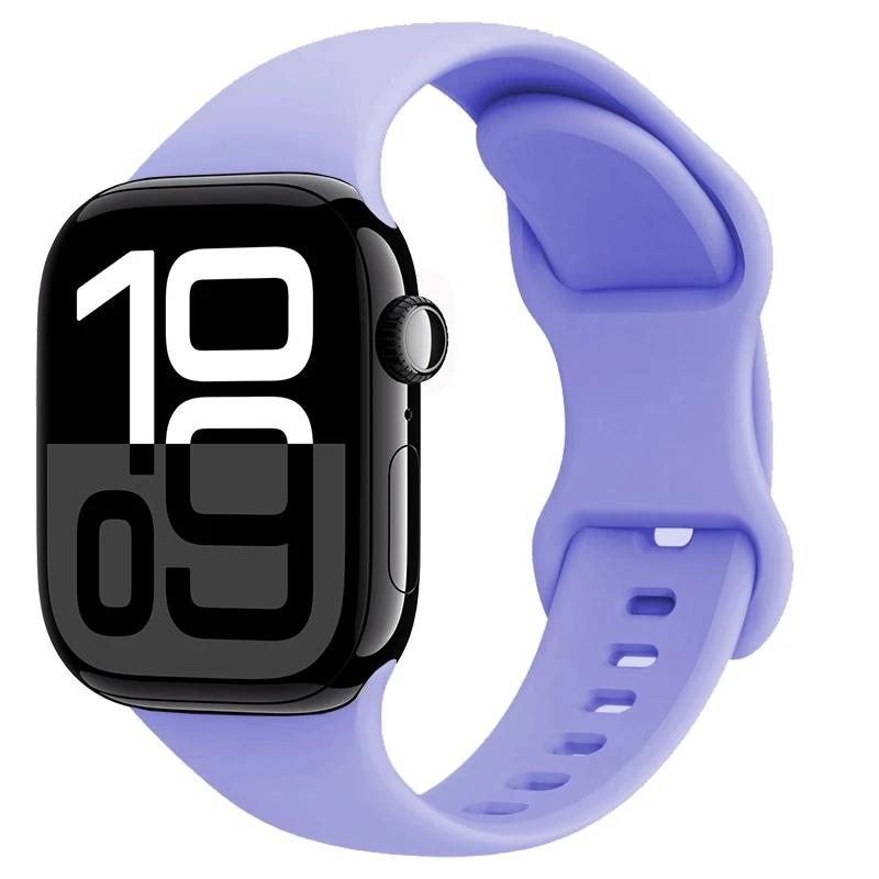 Silicone Strap for Apple Watch Band 45mm 41mm 44mm 40mm 49mm Series 10 46mm 42mm Bracelet for iWatch Ultra 9 8 7 6 5 4 SE2 Strap