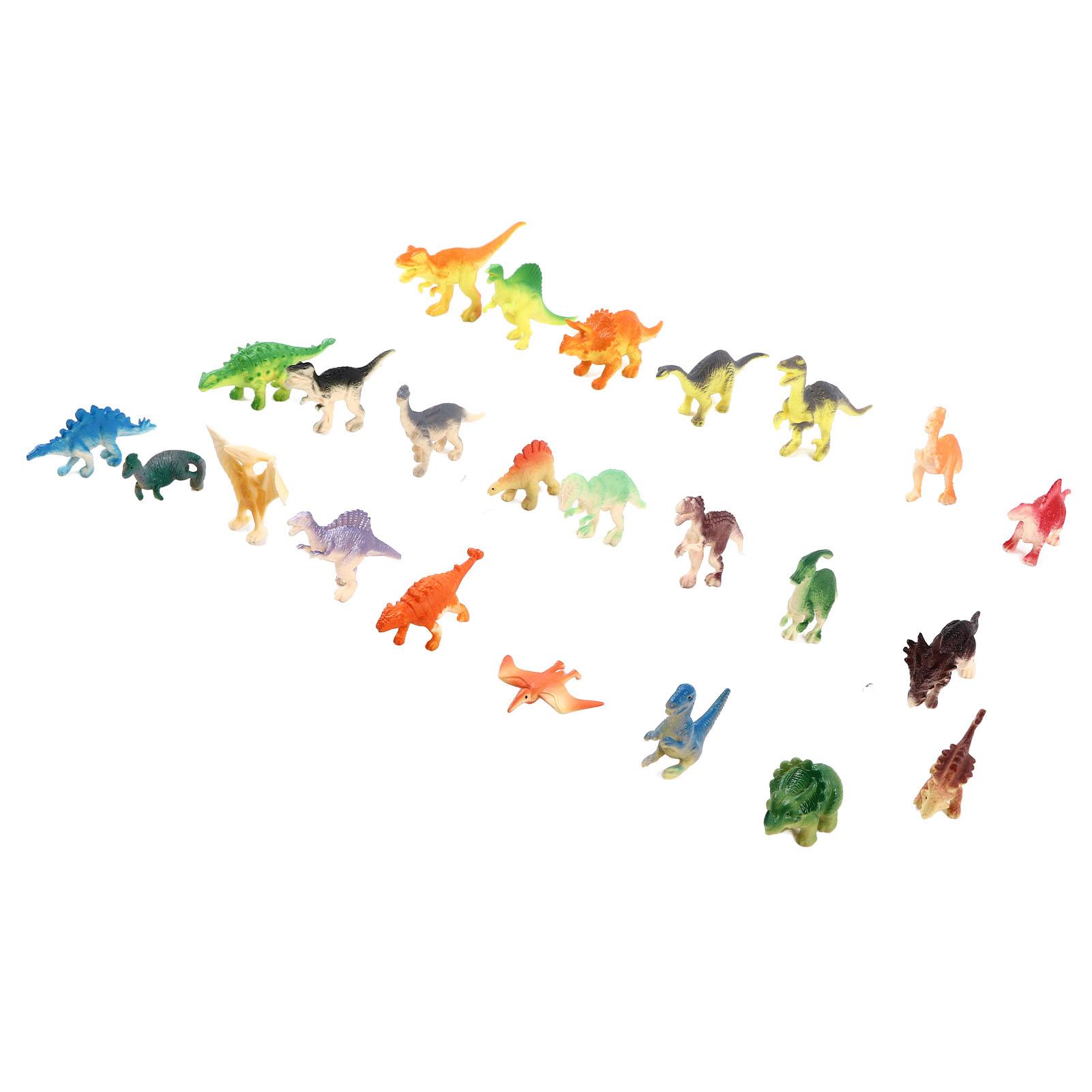 

24 PCS Dinosaur Figurines Real Details Plastic Interactive Play Set of Dinosaur Toys for Toddlers