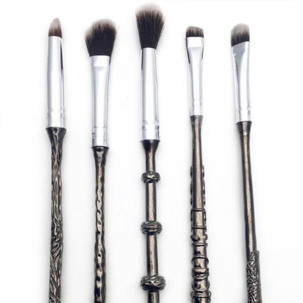 Harry Potter Magic Wand Makeup Brush With Aluminum Handle Portable Cosmetic Tool For Students