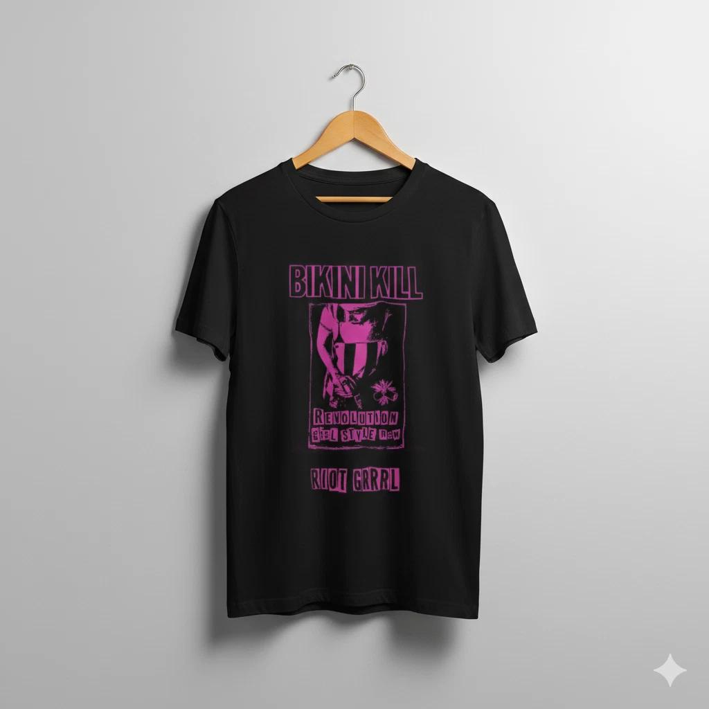 

Unisex Adult Casual Music Bikini Kill Riot Grrrl Pk Band Graphic T-... S