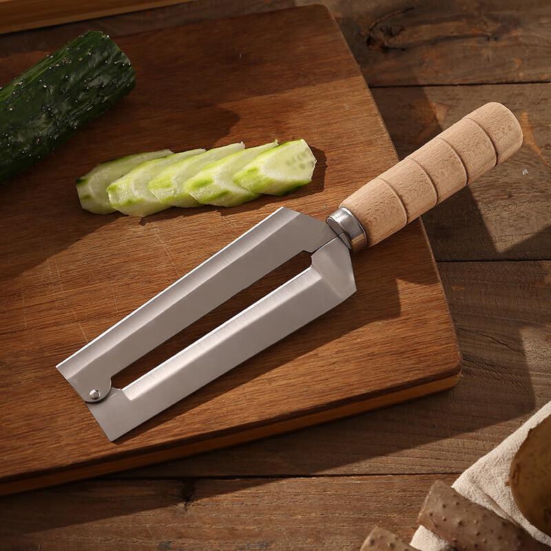 COKRSUPE Beechwood Stainless Steel Peeler