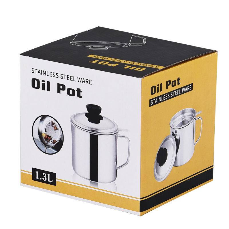 Stainless Steel Drinking Cup with Lid and Handle, Children's Cup, Tea Cup, Oil Pot