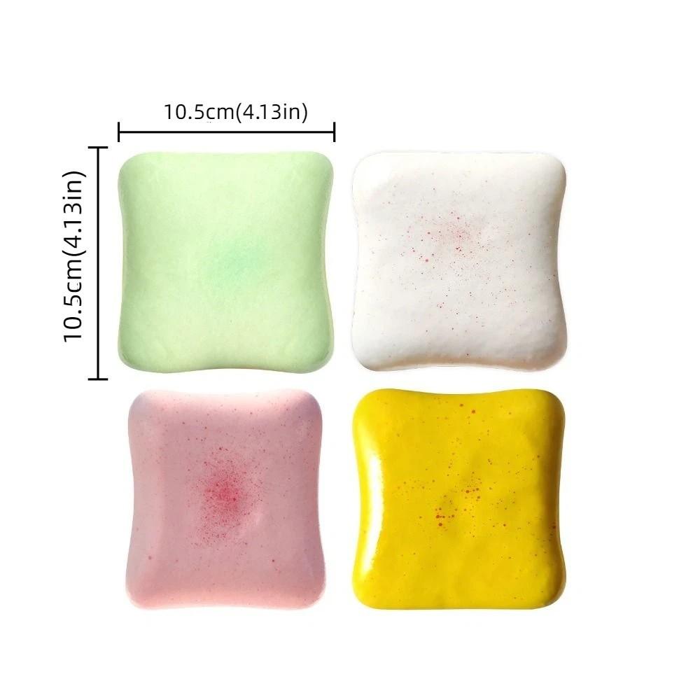 Silicone Cream Toast Squeeze Toy TPR Cartoon Fidget Toy Cream Toast Pinch Toy Kids Tricky Doll