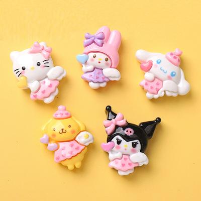 10 Pcs New Mini Kawaii Cartoon Animal Kitten Puppy Rabbit Series Resin Scrapbook Diy Jewelry Gift Hairpin Accessories A21