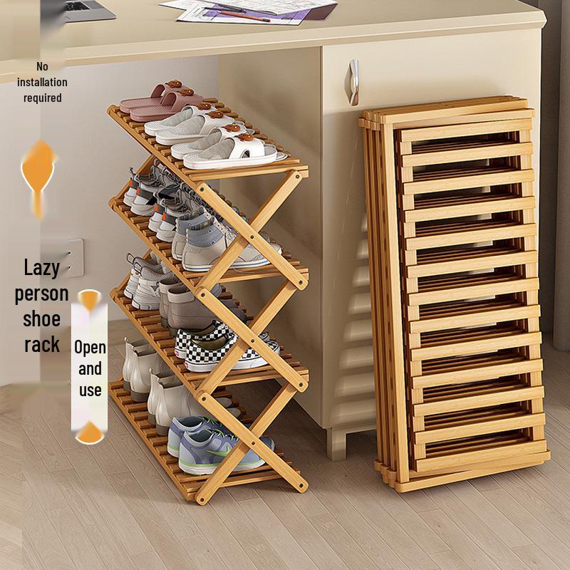 Compact Foldable Shoe Rack: Multi-Layer, No-Install, Space-Saving Storage for Indoor Entrances.