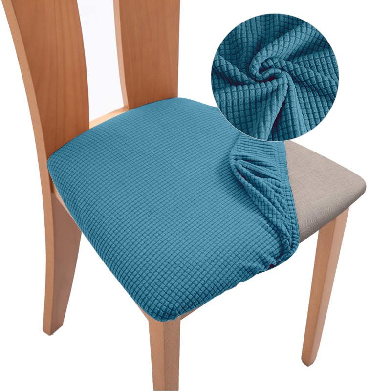 Jacquard Chair Cover For Dining Room Elastic Cushion Cover Soft Seat Cover Breathable Protective Furniture Cheap Cover For Home
