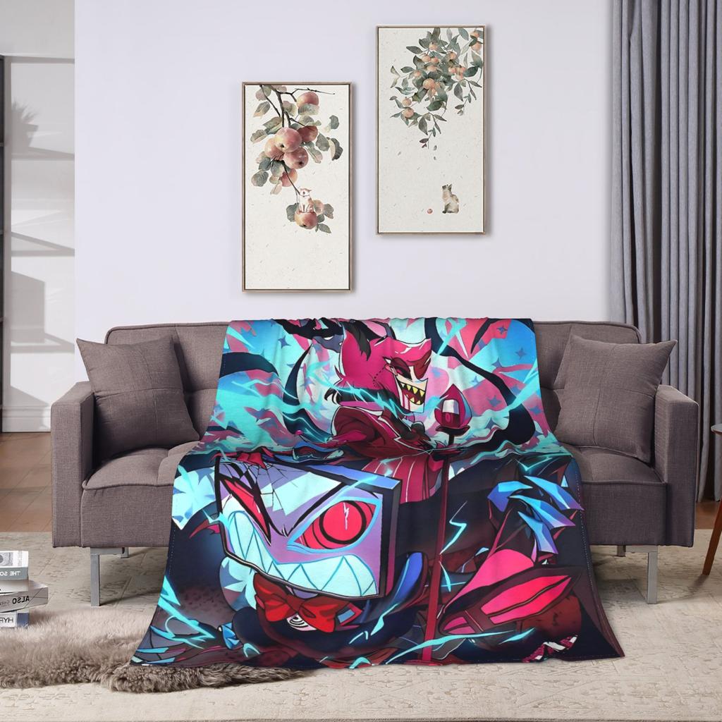 VOX H-Hazbin Hotel Alastor Game Blanket  Travel Flannel Throw Blanket For Couch Chair Soft Warm Custom Quality Bedspread