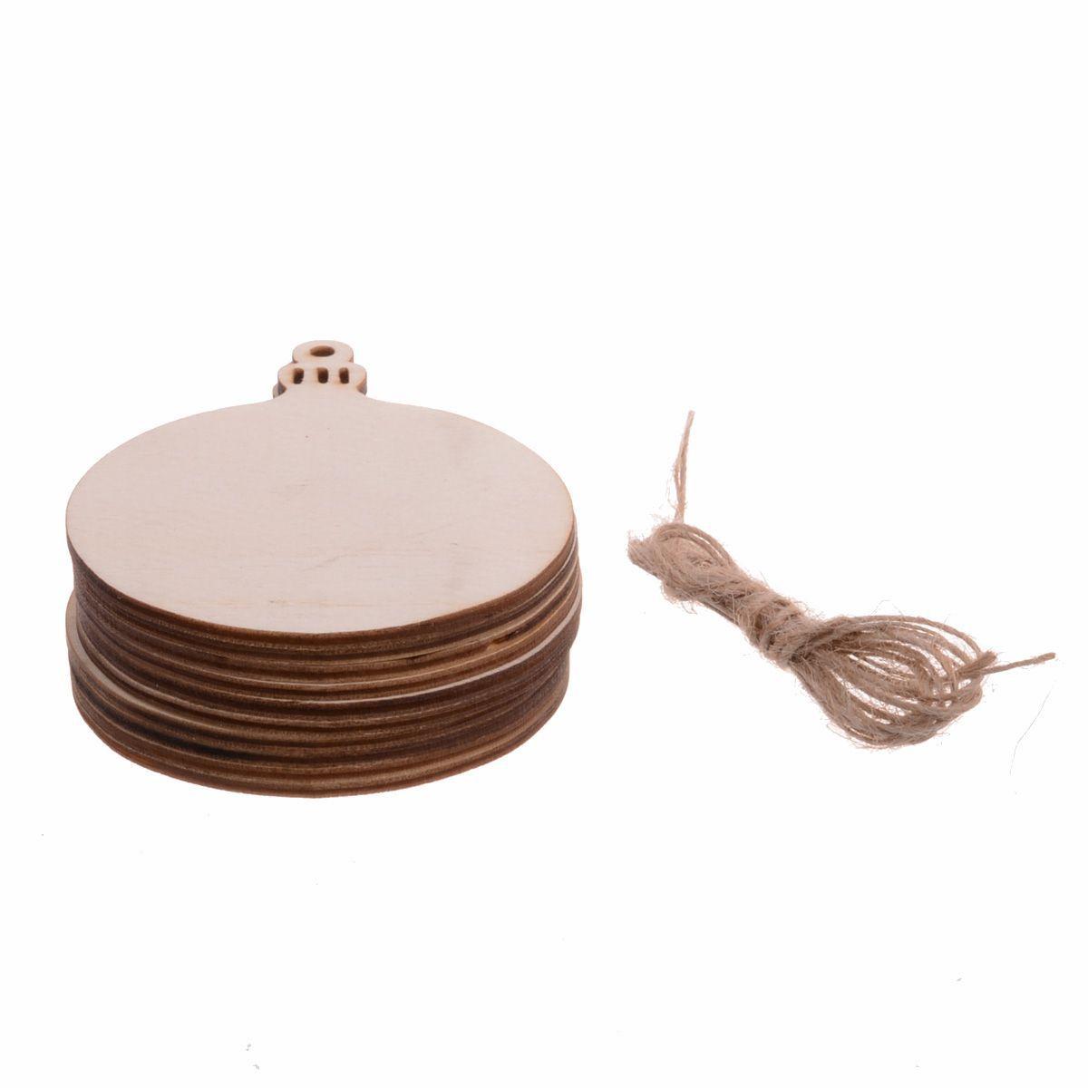 

10 шт./компл. снежинка звезда Санта Клаус сапоги колокольчики рождественская елка подвесные деревянные украшения вечеринка рождественские украшения для дома 3