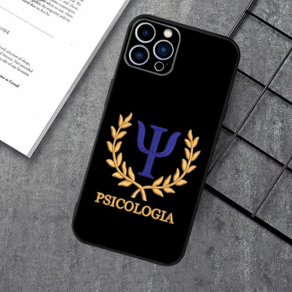 Psychologist Profession Psychology Phone Case For iPhone 16,15,14,13,12,11,XS,XR,X,8,7,Pro,Max,Plus,mini Silicone Black Cover