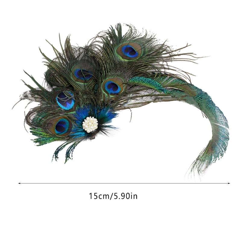 Flapper Fascinator Hair Clip for HorseRacing Female TeaParty Hairpin