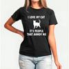 I Love My Cat It's People That Annoy Me Funny Cat Lover Sarcastic Gift T-Shirt