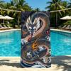 Oriental Dragon Fashion Towel For Outdoor Camping Beach Towel Super Absorbent Quick-Drying Summer Towel