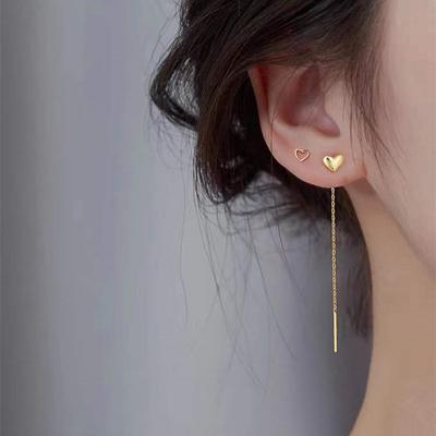 S925 Love Sterling Silver Pendant Temperamental Popular Pendant Female Sterling Silver Ear Line Pendant Ear Chain