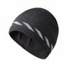 Night outdoor sports reflective silk knitted hat velvet warm cycling winter hat safety warning windproof and cold hat