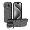 Ripple Matte Armor For Magsafe Magnetic Wireless Charge Case For iPhone 16 Plus 15 14 13 Pro Max Camera Fold Stand Protect Cover