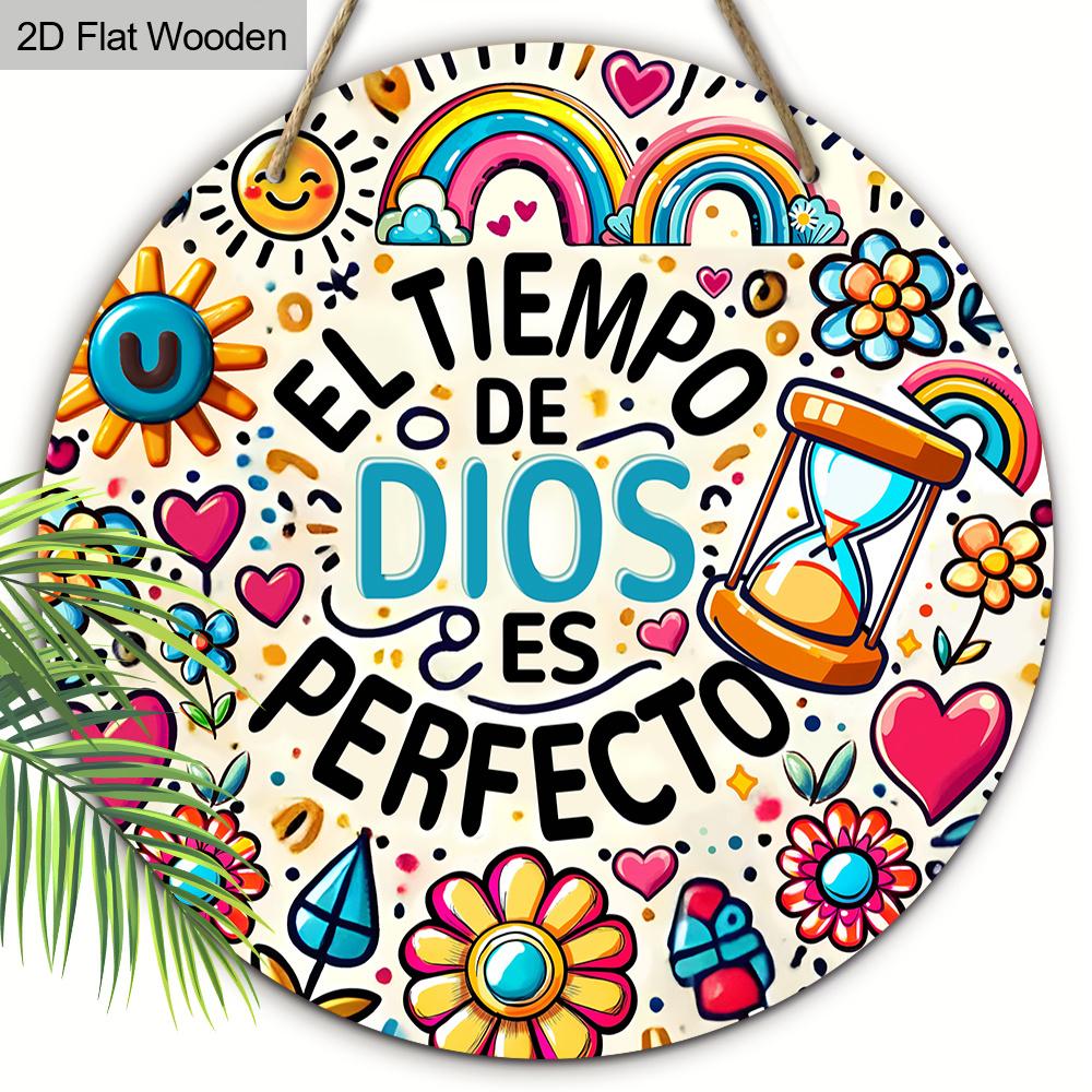 Wooden Chic Round Wall Art - Frameless, Perfect for Home, Cafe, Bedroom, Bar, Living Room Decor Unique Holiday Gift for Door, Wall, Home, Farmhous