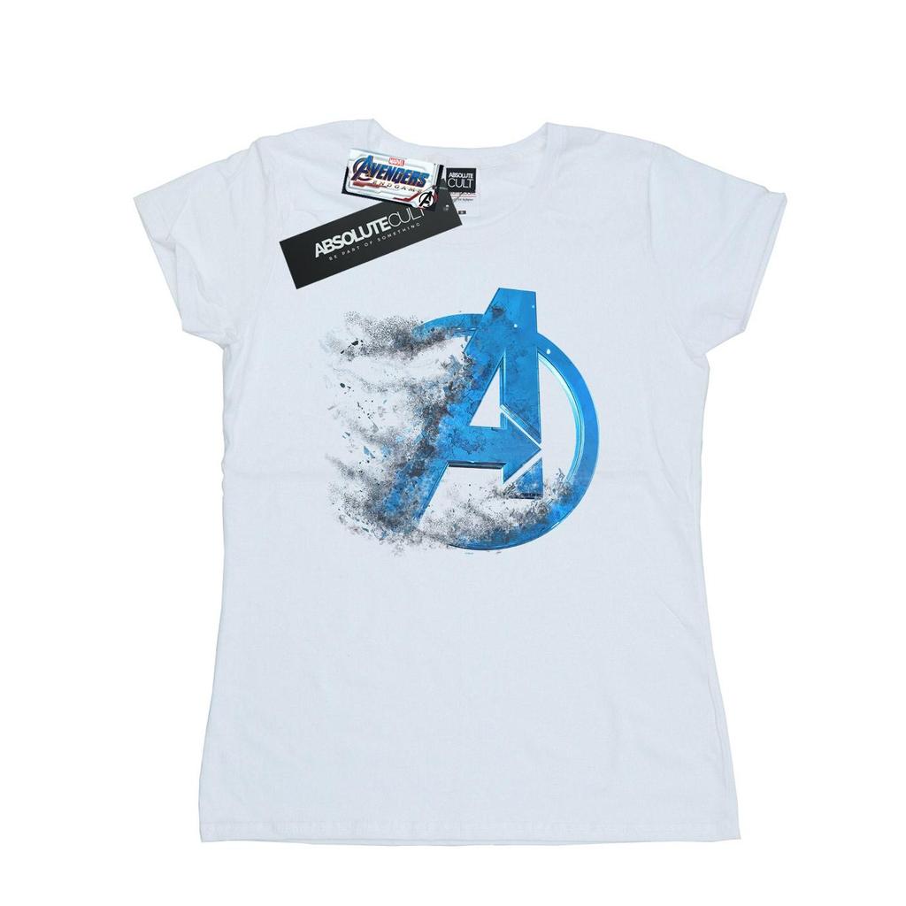 Marvel Womens/Ladies Avengers Endgame Dusted Logo Cotton T-Shirt