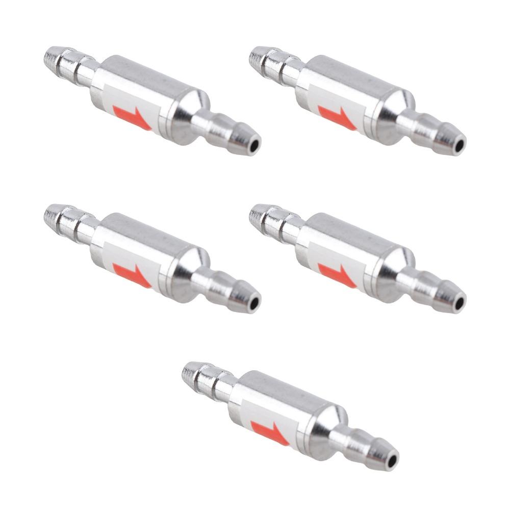5PCS Set Durable Proof Check Valve Stainless Steel 1 Way Check Valve CO2 Check Valve  Aquarium