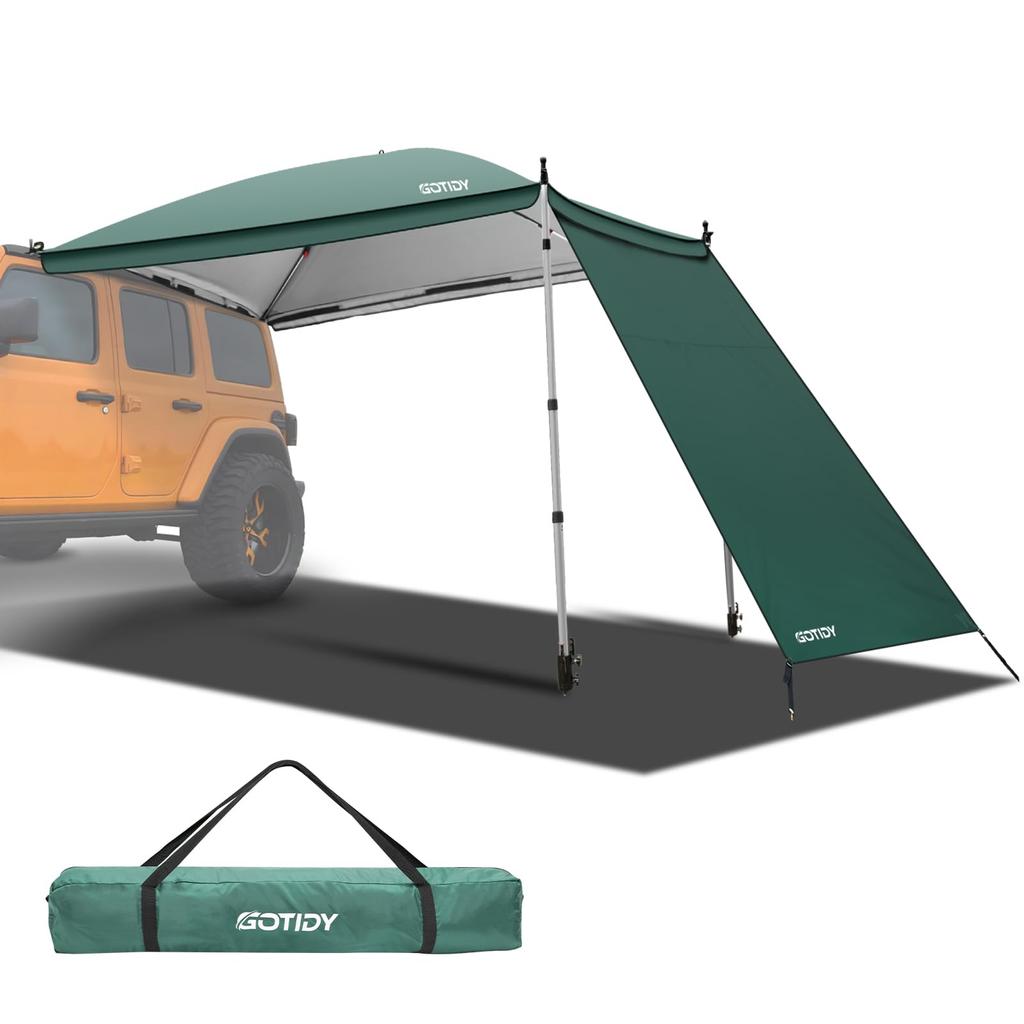 GOTIDY Car Side Extendable Tension Pole Side Awning for Person 210D Oxford Adjustable Includes One Dedicated Side Compact Easy Storage Bag Ideal for