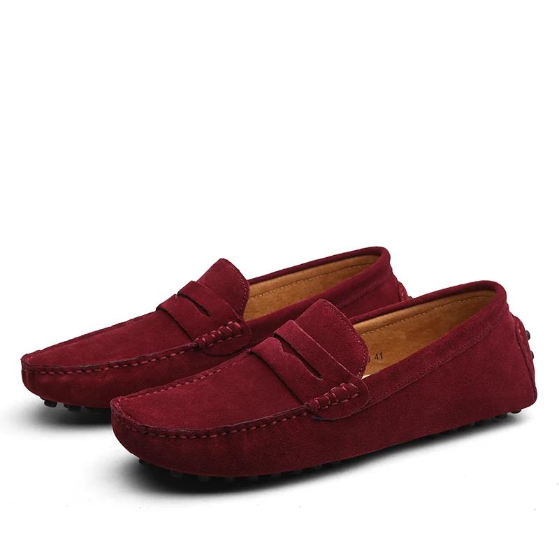 Fashion Men Casual Shoes Fashion Men Shoes Handmade Suede Genuine Leather Mens Loafers Moccasins Slip On Men's Flats Male Driving Shoes