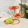 Fruit Basket 3 Tiered Bowl Large Capacity Imitation Rattan Organizer Bread for Kitchen