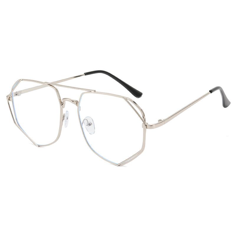 Polygon Shape Vintage Sunglasses for Men Women Double Bridge UV Protection Driving Sun Glasses