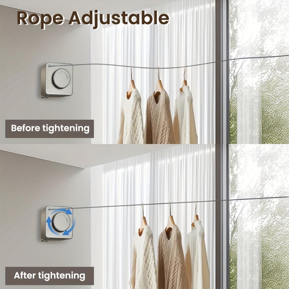 Retractable Clotheslines Collection Laundry Extendable Line Wall Clothesline Clothes Hanger Retractable Indoor Horse Drying Rack
