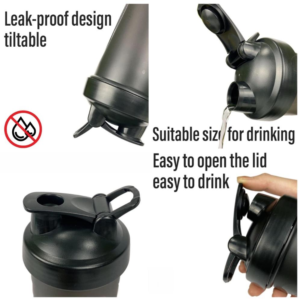 1 Pack Shaker Cup Protein Powder Shaker Cup with Metal Stirring Ball 20OZ Water Cup with Flip Lid Suitable for Outdoor Sports