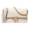 Michael Kors MK Sonia Solid Chain Commuter Leather Crossbody Bag Women Bags White 35F1G6SL3L-085