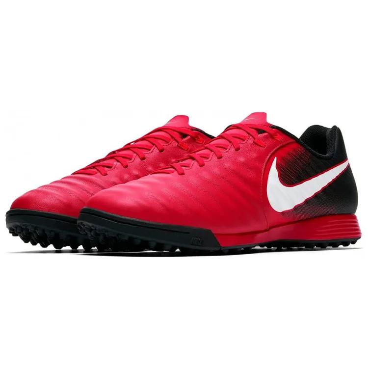 Nike TF Turf Slip Resistant Abrasion Resistant Slip Resistant Abrasion Resistant Soccer Shoes Men's Red Black (Unisex) Soccer Shoes