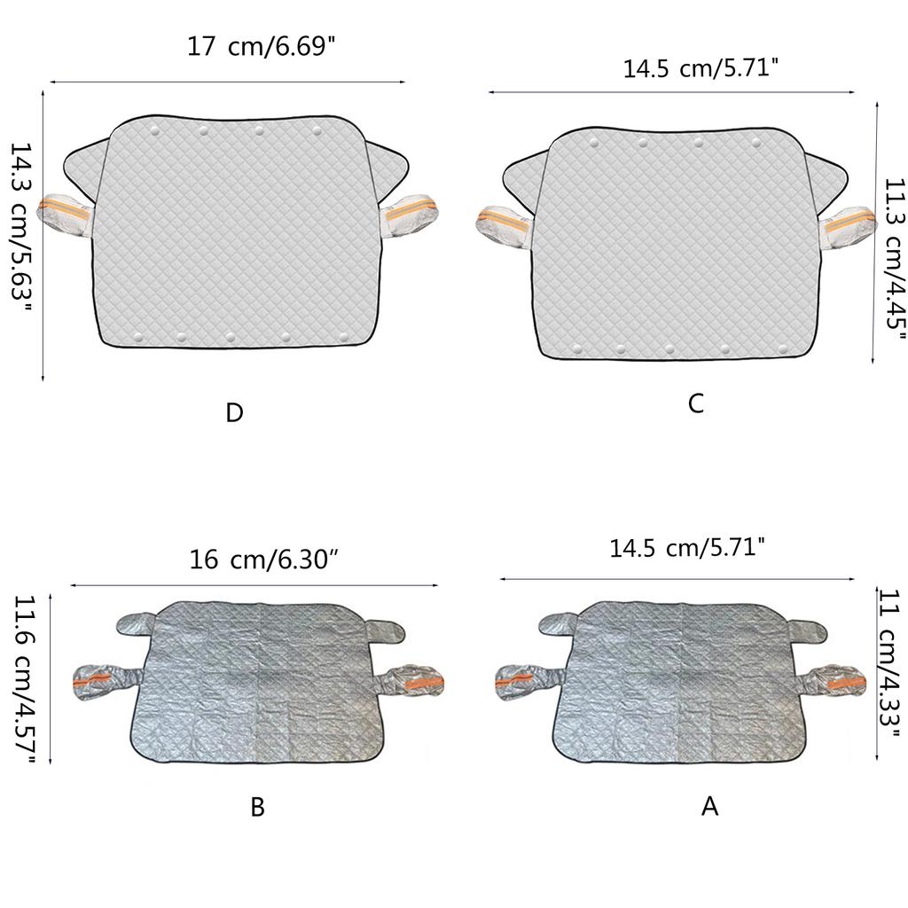 Car Sun ShadesWindshield ParasolsUmbrella Block Visor Protector SunshadesMagnet Window Frost Cover with Reflective Strip