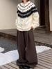 Japanese Retro Unisex Pleated Floor-Length Suit Pants