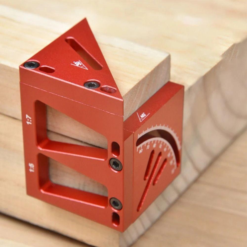 Aluminum Zinc Zinc Alloy Square Dovetail Jig Multifunctional T-shaped Angle Ruler DIY Enthusiasts