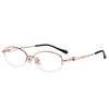 Women's Elegant Ultralight Pure Titanium Half-Rim Glasses for Myopia, Astigmatism, or Reading