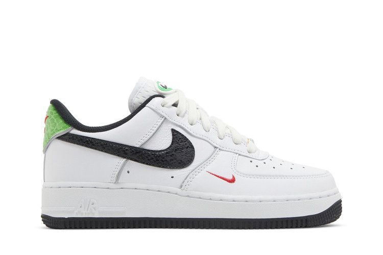Women's Sneakers Nike Air Force 1 Low '07 Just Do It Snakeskin White Black (Women's)