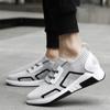Men's Round Head Fly-woven Front Lace-up Sports Style Casual Shoes Invisible Height Increase 6CM Shallow Mouth Daily Versatile Men's Shoes