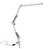 LED Swing Arm Desk Lamp Eye Care Foldable   Three Color Temperatures Clamp Desk Lamp for   White